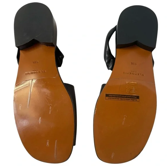Robert Clergerie Black Leather Sandals Slingback EU 41 US 11 New in Box